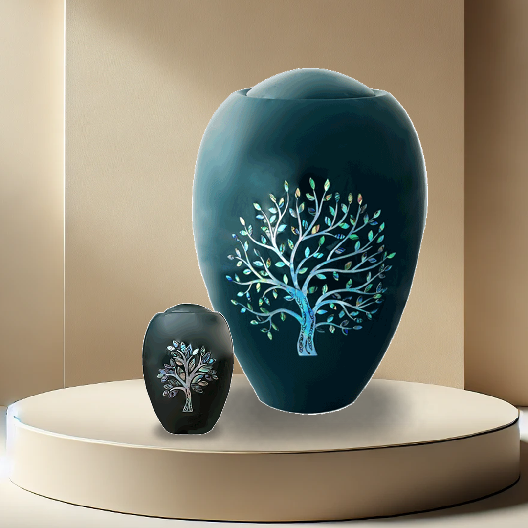 Shell Art Urns - Tree Of Life