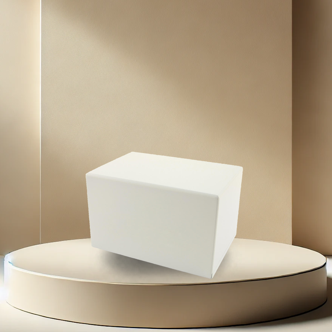 Somerset Box Urn - White Gloss