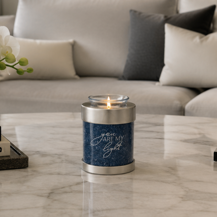 Speckled Indigo Tealight Urn