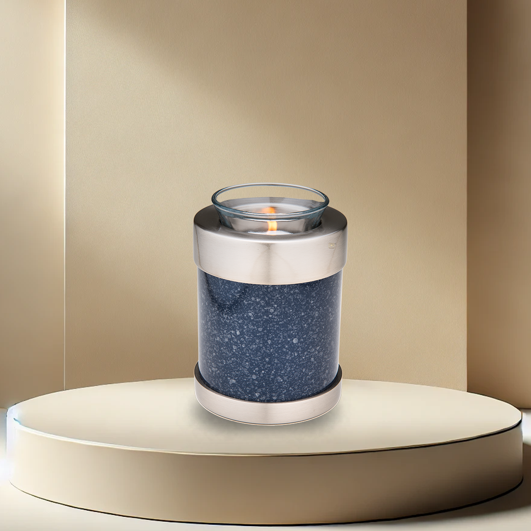 Speckled Indigo Tealight Urn