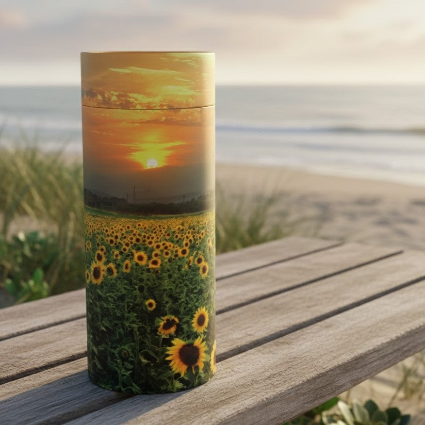 Sunflowers Scattering Tube Urn