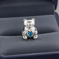 Treasure Bear Ash Bead - Blue | Memorial Jewellery