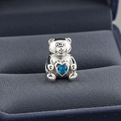 Treasure Bear Ash Bead - Blue | Memorial Jewellery