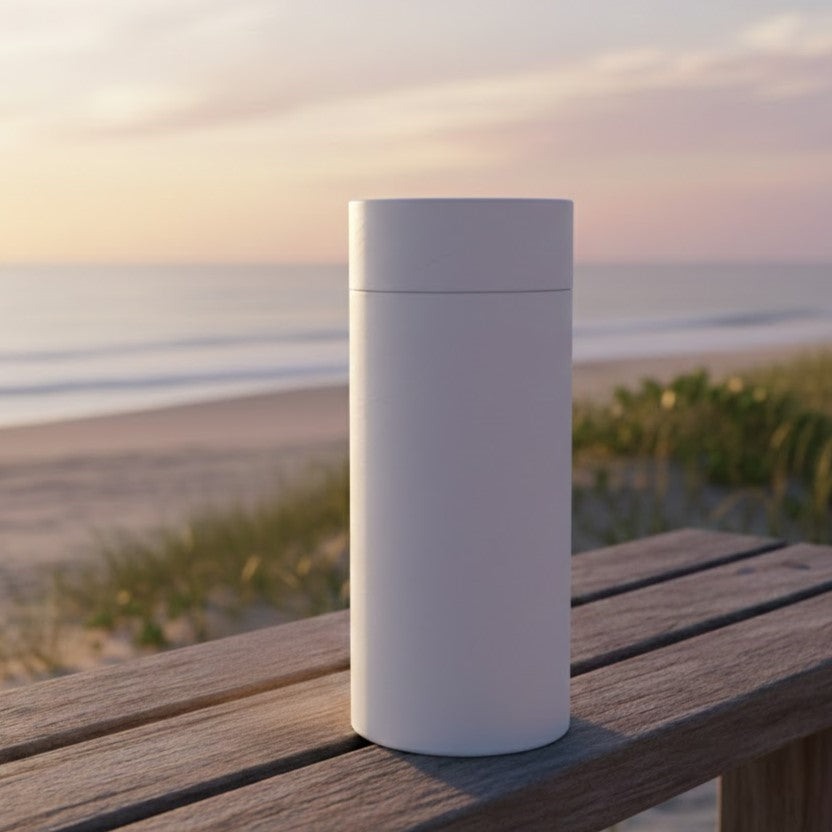 White Scattering Tube Urn