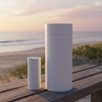 White Scattering Tube Urn