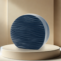 Windham Soft Waves Urn - Gloss Blue